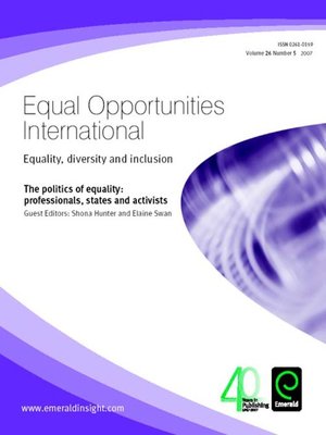 cover image of Equal Opportunities International, Volume 26, Issue 5